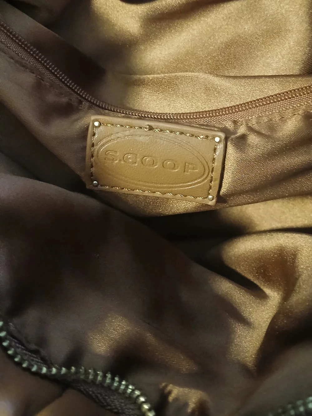Slouchy Knot-Handle Hobo Bag in Cognac Brown